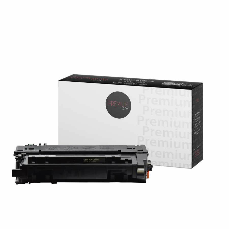 Premium Tone Toner Cartridge - Alternative for Hewlett Packard CE255A / 55A - Black - 6000 Pages - 1 Pack