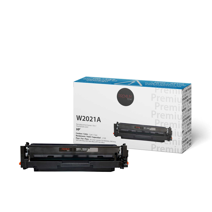 Premium Tone Toner Cartridge - Alternative for Hewlett Packard W2021A / 414A - Cyan - 2100 Pages - 1 Pack