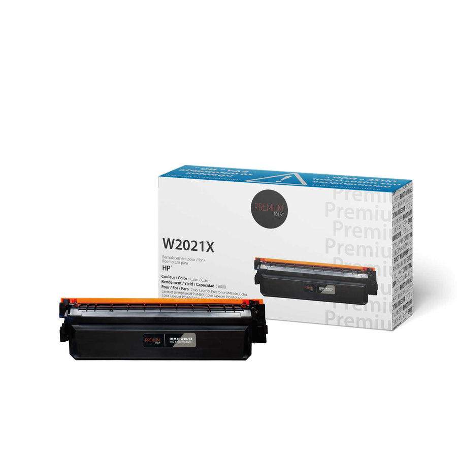 Premium Tone Toner Cartridge - Alternative for Hewlett Packard W2021X / 414X - Cyan - 6000 Pages - 1 Pack