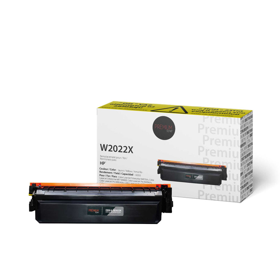 Premium Tone Toner Cartridge - Alternative for Hewlett Packard W2022X / 414X - Yellow - 6000 Pages - 1 Pack