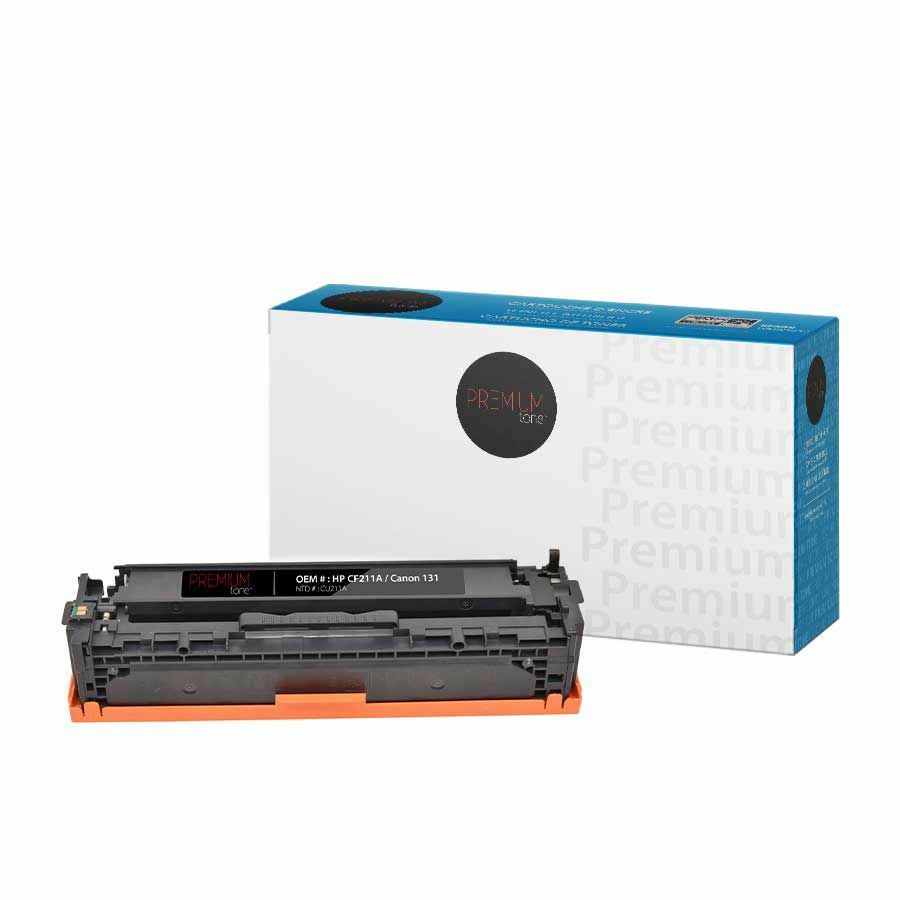 Premium Tone Toner Cartridge - Alternative for Canon 131 / Hewlett Packard CF211A - Cyan - 1800 Pages - 1 Pack