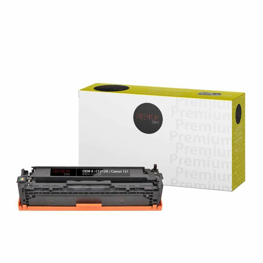 Premium Tone Toner Cartridge - Alternative for Canon 131 / Hewlett Packard CF212A - Yellow - 1800 Pages - 1 Pack