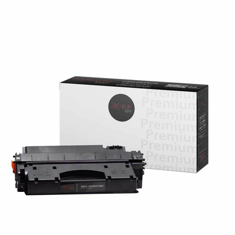 Premium Tone Toner Cartridge - Alternative for Hewlett Packard CE505X / CF280X, Canon 119 II / 3480B001 - Black - 6500 Pages - 1 Pack