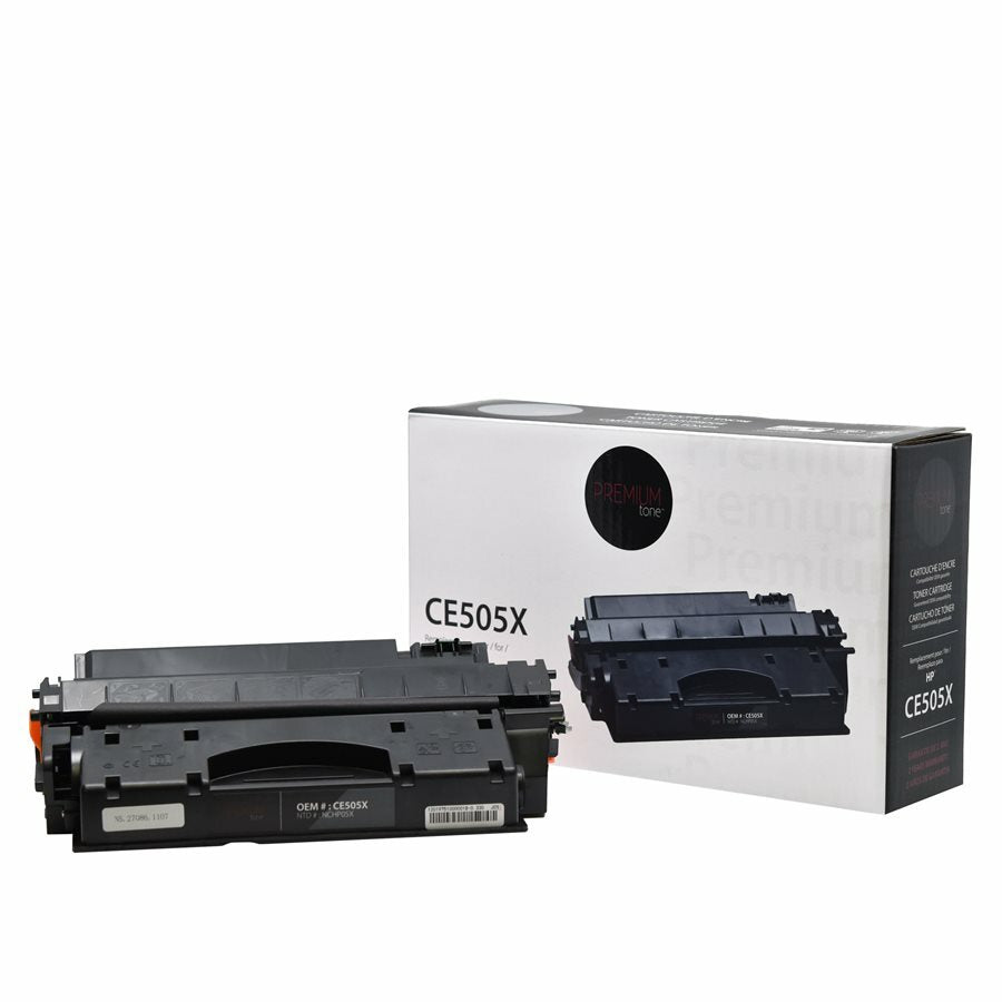 Premium Tone Toner Cartridge - Alternative for Hewlett Packard CE505X / 05X - Black - 6500 Pages - 1 Pack