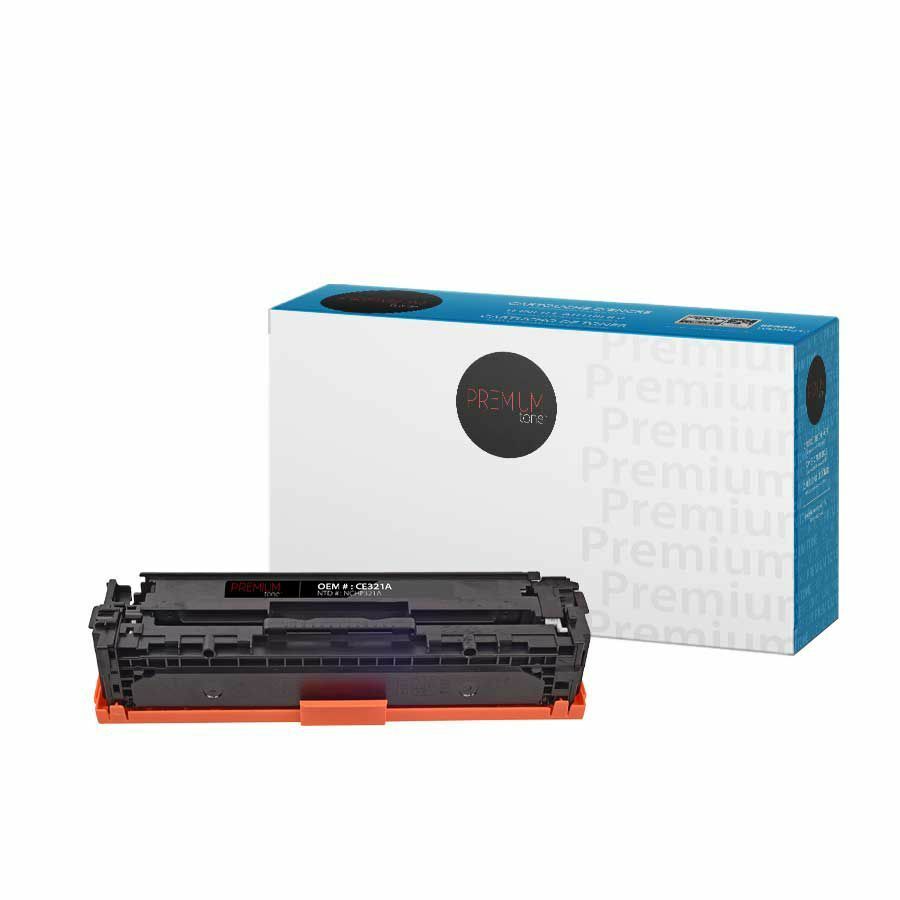 Premium Tone Toner Cartridge - Alternative for Hewlett Packard CE321A / 128A - Cyan - 1300 Pages - 1 Pack