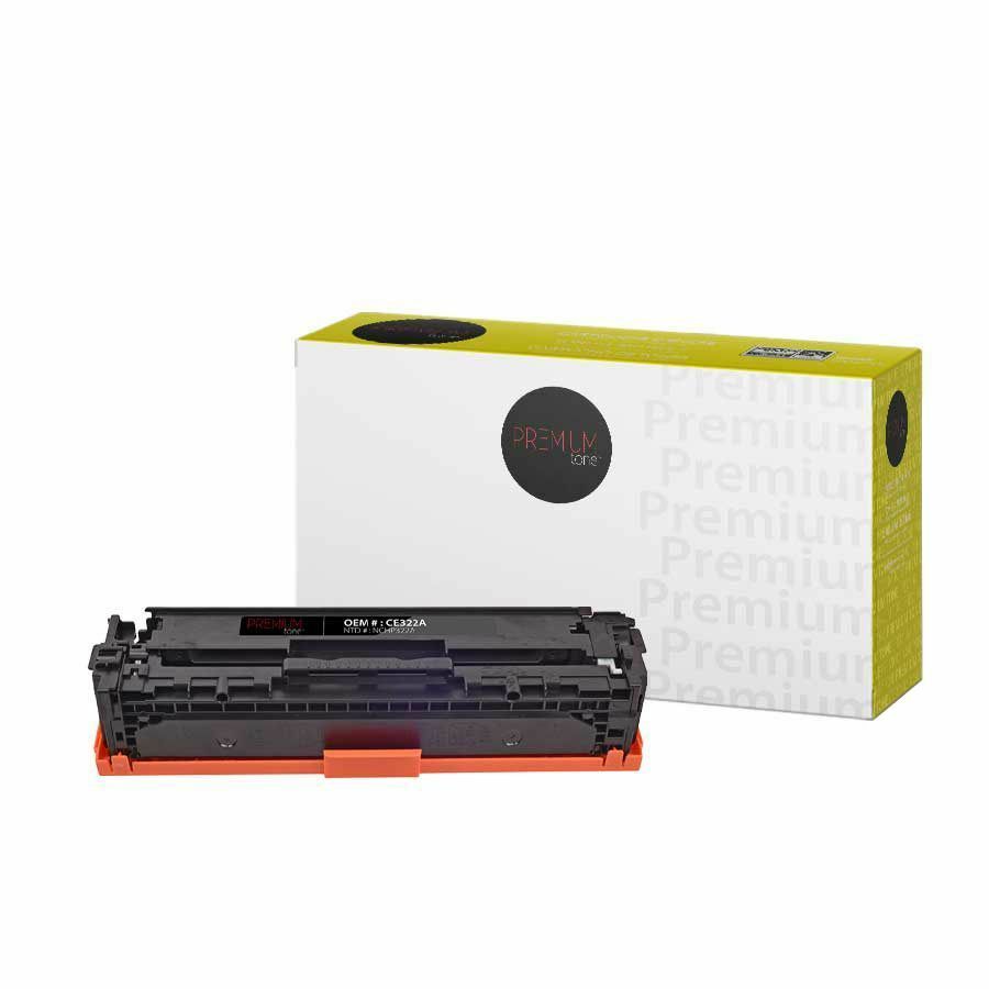 Premium Tone Toner Cartridge - Alternative for Hewlett Packard CE322A / 128A - Yellow - 1300 Pages - 1 Pack