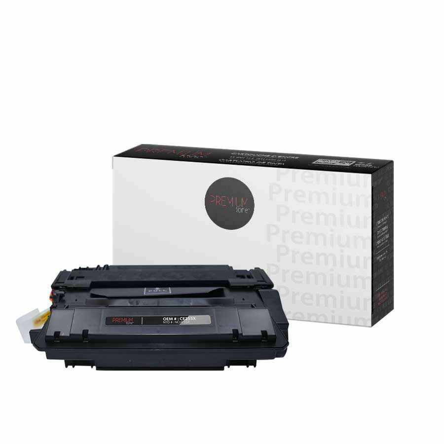 Premium Tone Toner Cartridge - Alternative for Hewlett Packard CE255X / 55X - Black - 12500 Pages - 1 Pack