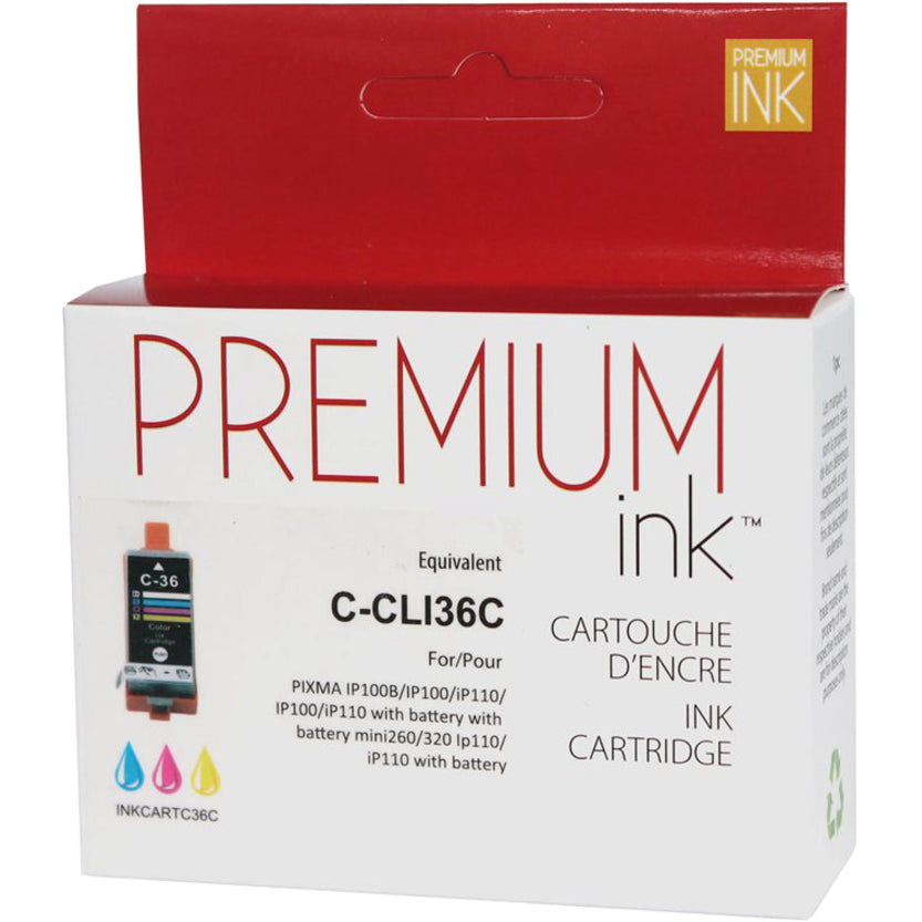 Premium Tone Ink Cartridge - Alternative for Canon CLI-36 - Color - 249 Pages - 1 Pack