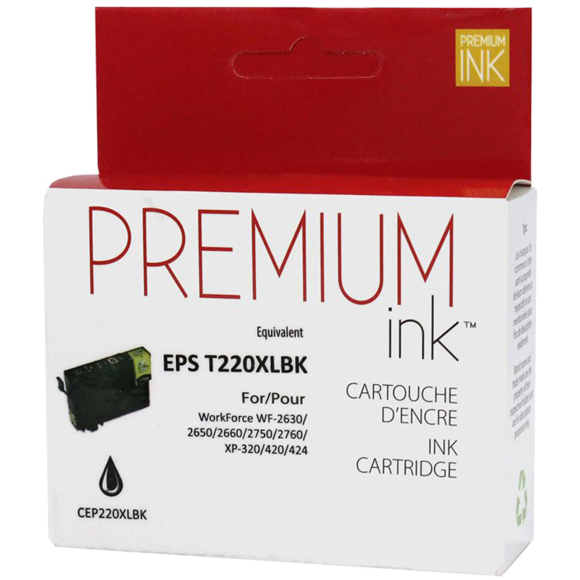 Premium Ink Ink Cartridge - Alternative for Epson T220XL120 - Black - 500 Pages - 1 Pack