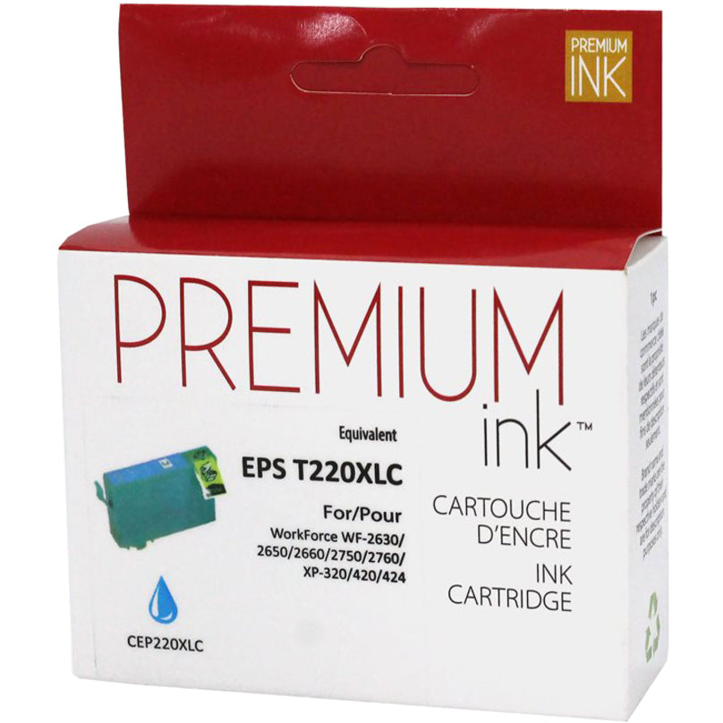 Premium Ink Ink Cartridge - Alternative for Epson T220XL220 - Cyan - 450 Pages - 1 Pack