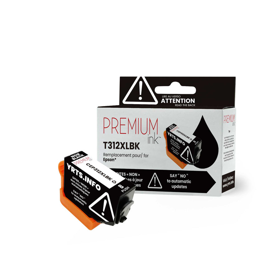 Premium Ink Ink Cartridge - Alternative for Epson T312XL120 - Black - 500 Pages - 1 Pack