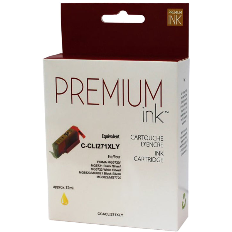 Premium Ink Ink Cartridge - Alternative for Canon CLI-271XLY - Yellow - 680 Pages - 1 Pack