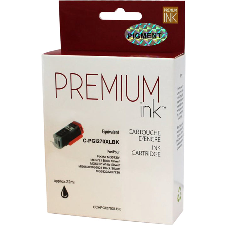 Premium Ink Ink Cartridge - Alternative for Canon PGI270XLBK - Black - 500 Pages - 1 Pack