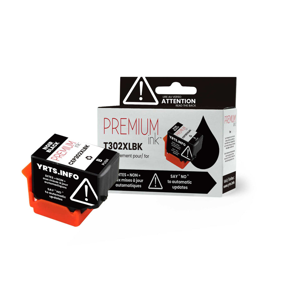 Premium Ink Ink Cartridge - Alternative for Epson T302XL020-S / 302XL020 - Black - 550 Pages - 1 Pack