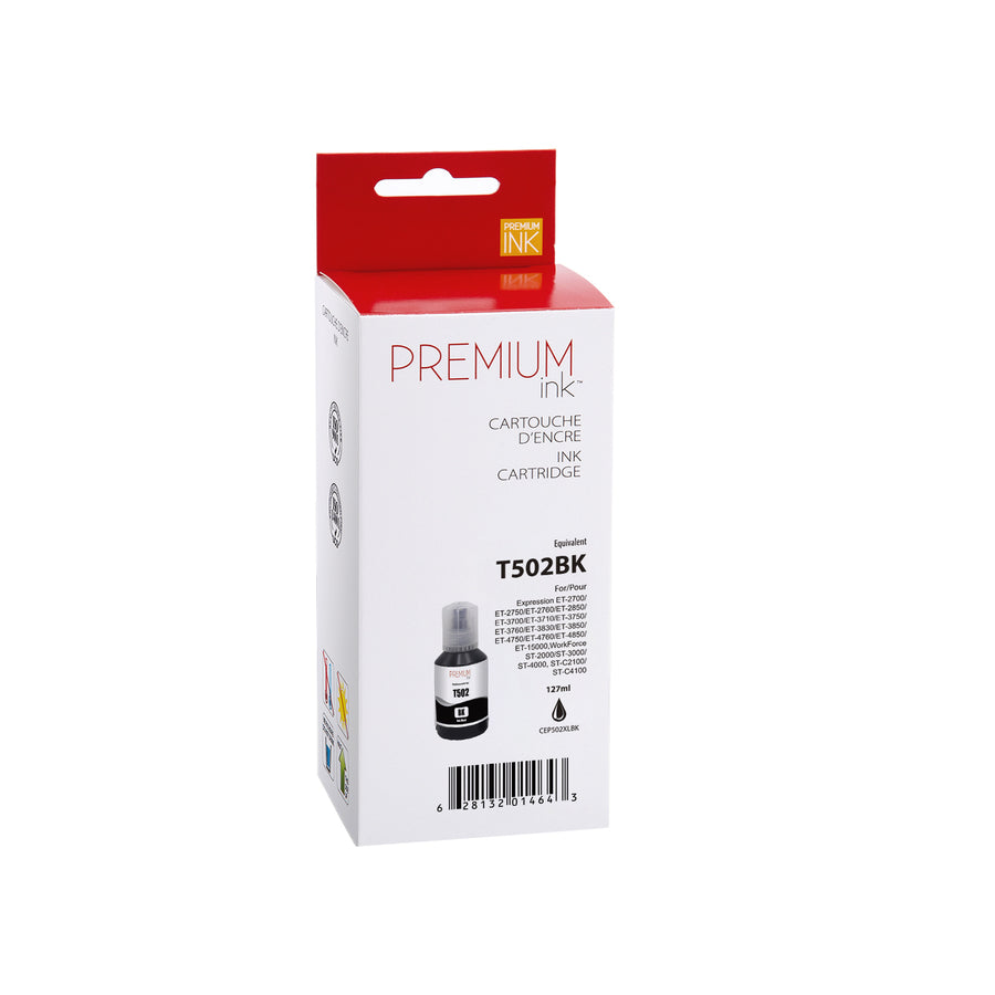 Premium Ink Ink Cartridge - Alternative for Epson T502 / T502120-S - Black - 7500 Pages - 1 Pack