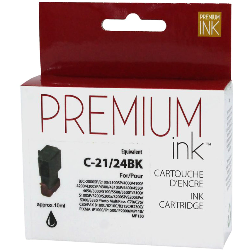 Premium Ink Ink Cartridge - Alternative for Canon BCI-21BK - Black - 170 Pages - 1 Pack