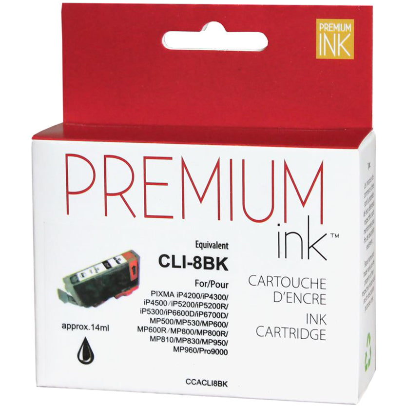 Premium Ink Ink Cartridge - Alternative for Canon CLI-8BK - Black - 280 Pages - 1 Pack