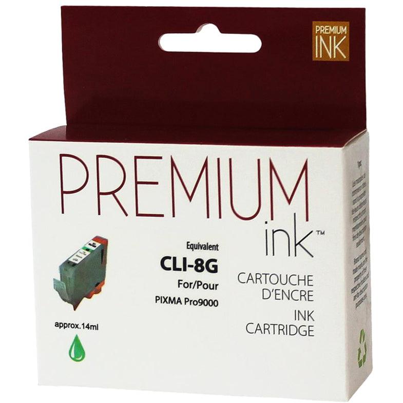 Premium Ink Ink Cartridge - Alternative for Canon CLI-8G - Green - 280 Pages - 1 Pack