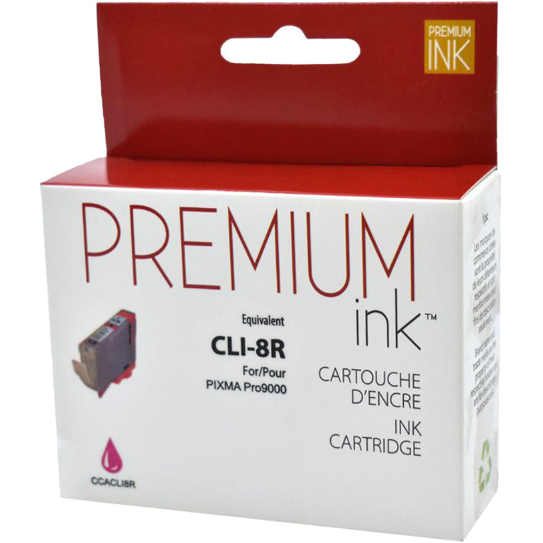 Premium Ink Ink Cartridge - Alternative for Canon CLI-8R - Red - 280 Pages - 1 Pack