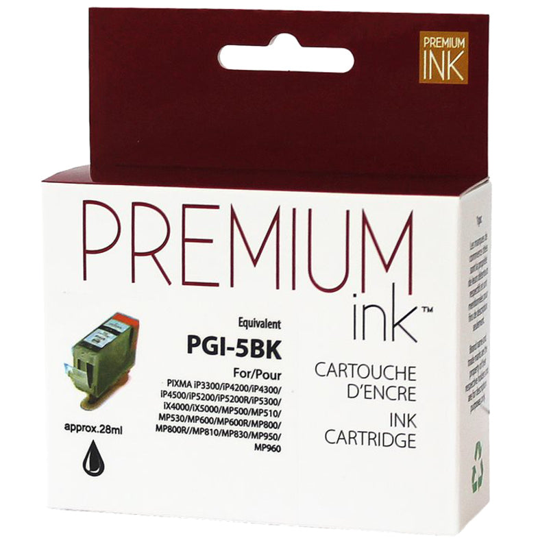 Premium Ink Ink Cartridge - Alternative for Canon PGI5BK - Black - 650 Pages - 1 Pack