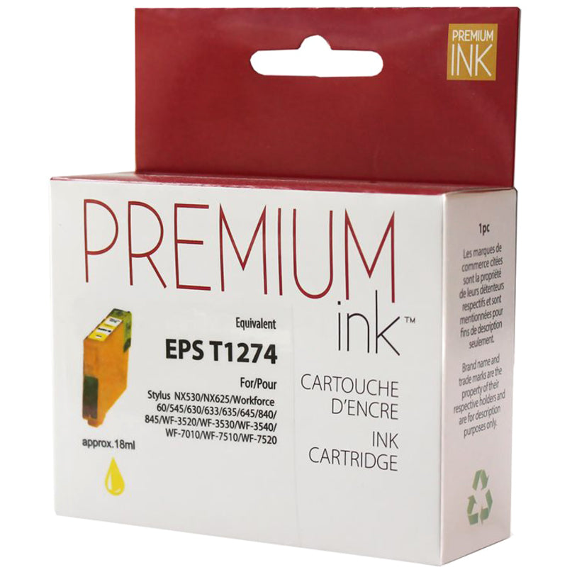 Premium Ink Ink Cartridge - Alternative for Epson T127420 - Yellow - 755 Pages - 1 Pack