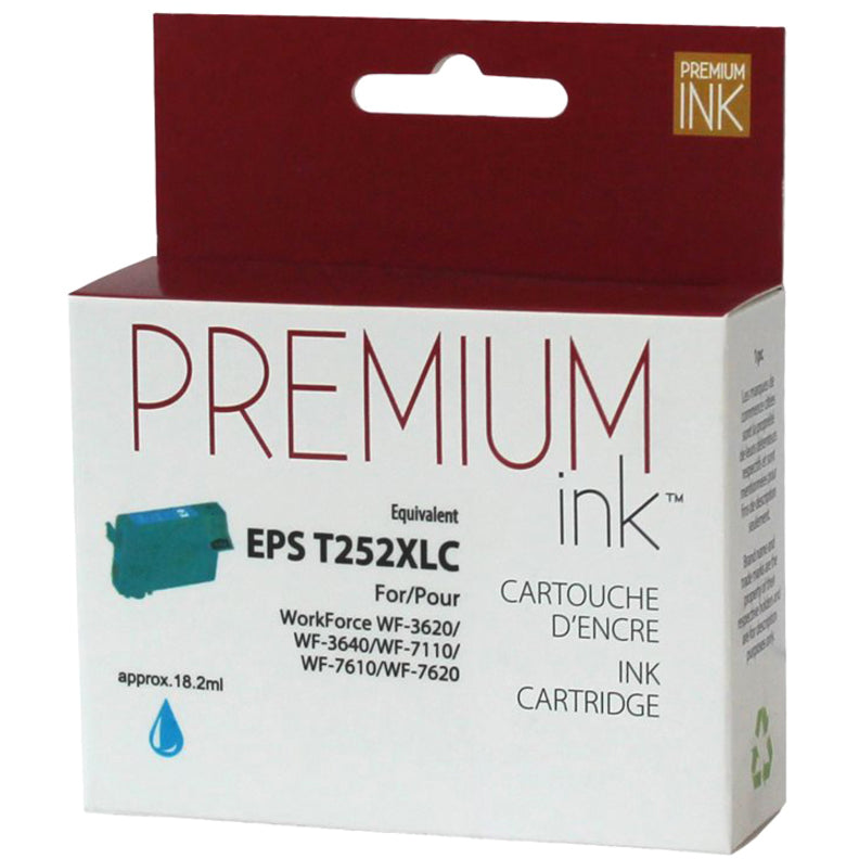 Premium Ink Ink Cartridge - Alternative for Epson T252XL220 - Cyan - 1100 Pages - 1 Pack