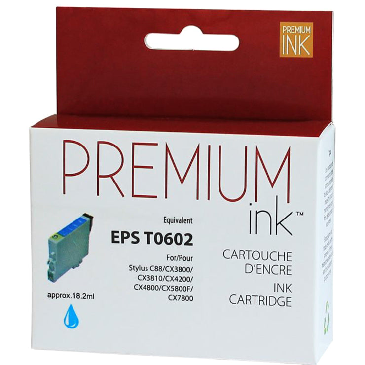 Premium Ink Ink Cartridge - Alternative for Epson T060220 - Cyan - 450 Pages - 1 Pack