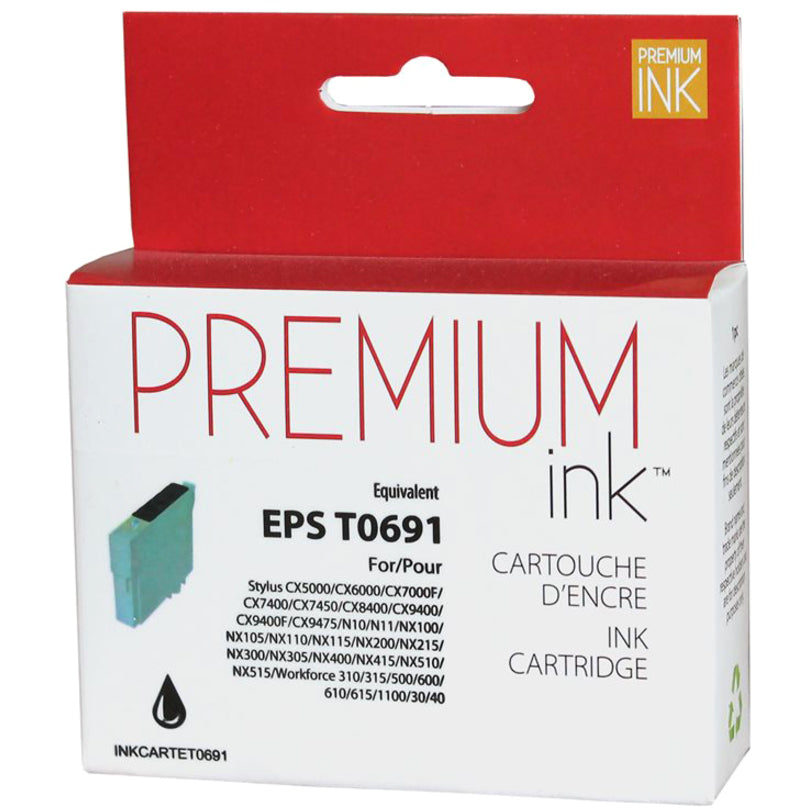 Premium Ink Ink Cartridge - Alternative for Epson T069120 - Black - 245 Pages - 1 Pack