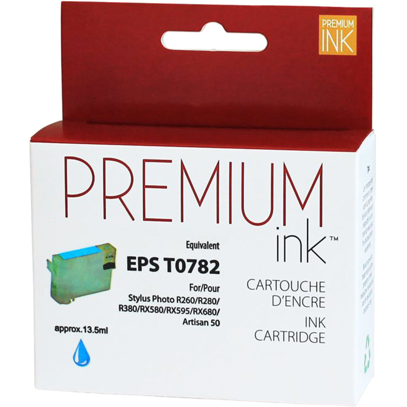 Premium Ink Ink Cartridge - Alternative for Epson T078220 - Cyan - 525 Pages - 1 Pack