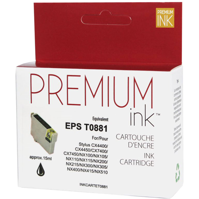 Premium Ink Ink Cartridge - Alternative for Epson T088120 - Black - 170 Pages - 1 Pack