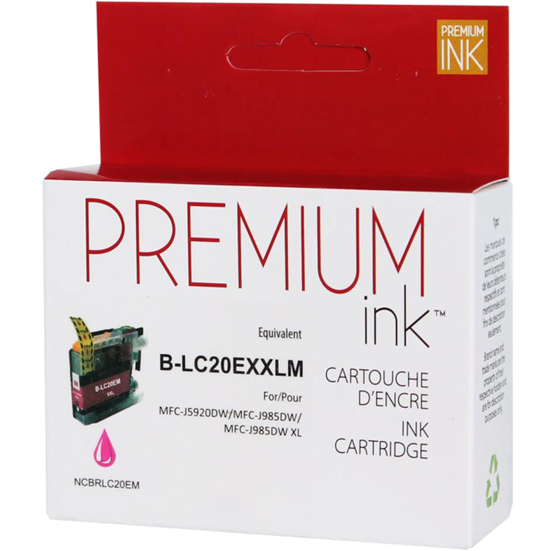 Premium Ink Ink Cartridge - Alternative for Brother LC20EM - Magenta - 1200 Pages - 1 Pack