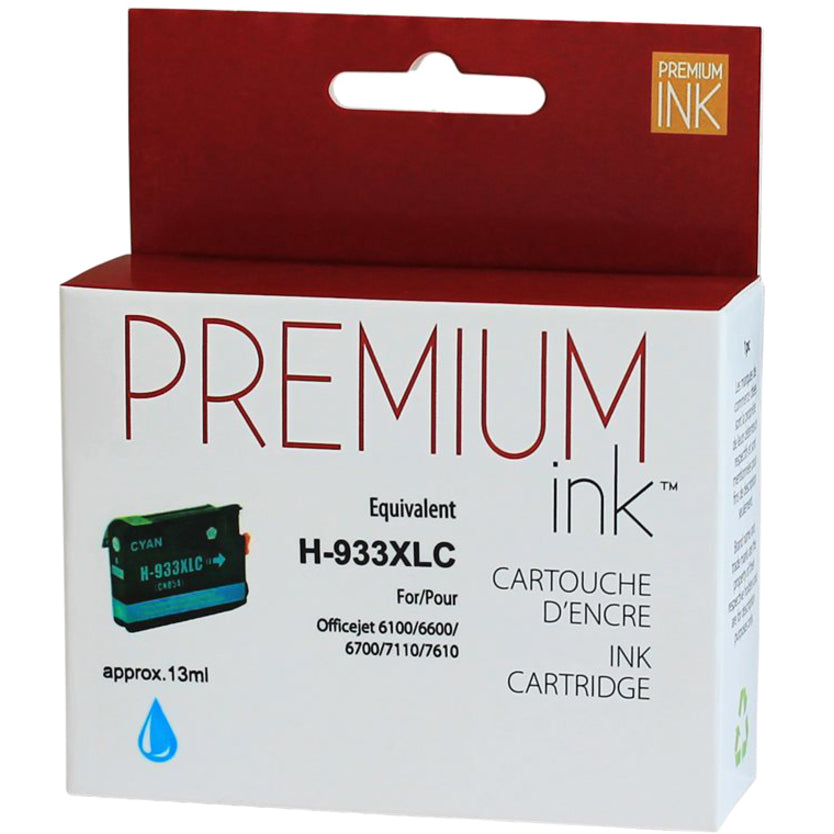 Premium Ink Ink Cartridge - Alternative for Hewlett Packard CN054AN / 933XL - Cyan - 825 Pages - 1 Pack