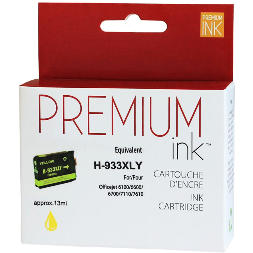 Premium Ink Ink Cartridge - Alternative for Hewlett Packard CN056AN / 933XL - Yellow - 825 Pages - 1 Pack