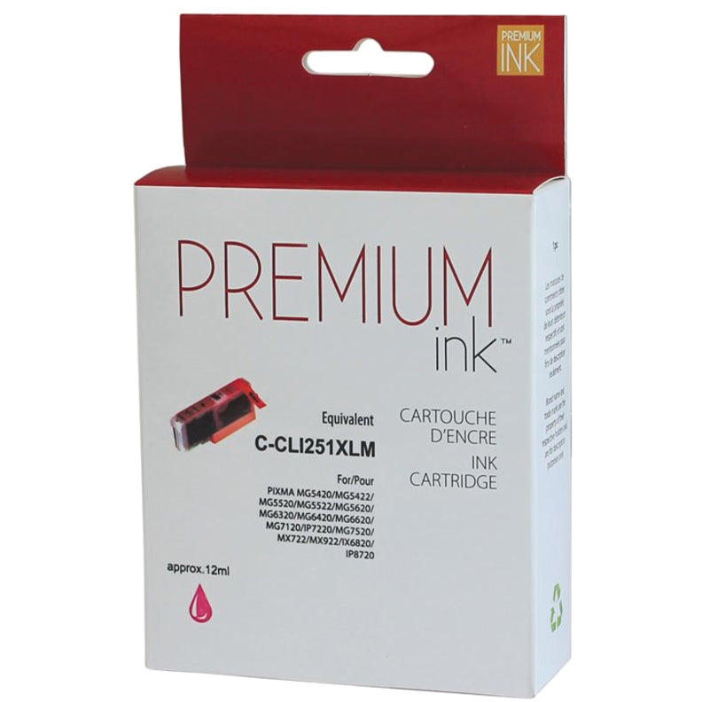 Premium Ink Ink Cartridge - Alternative for Canon CLI-251XLM - Magenta - 660 Pages - 1 Pack