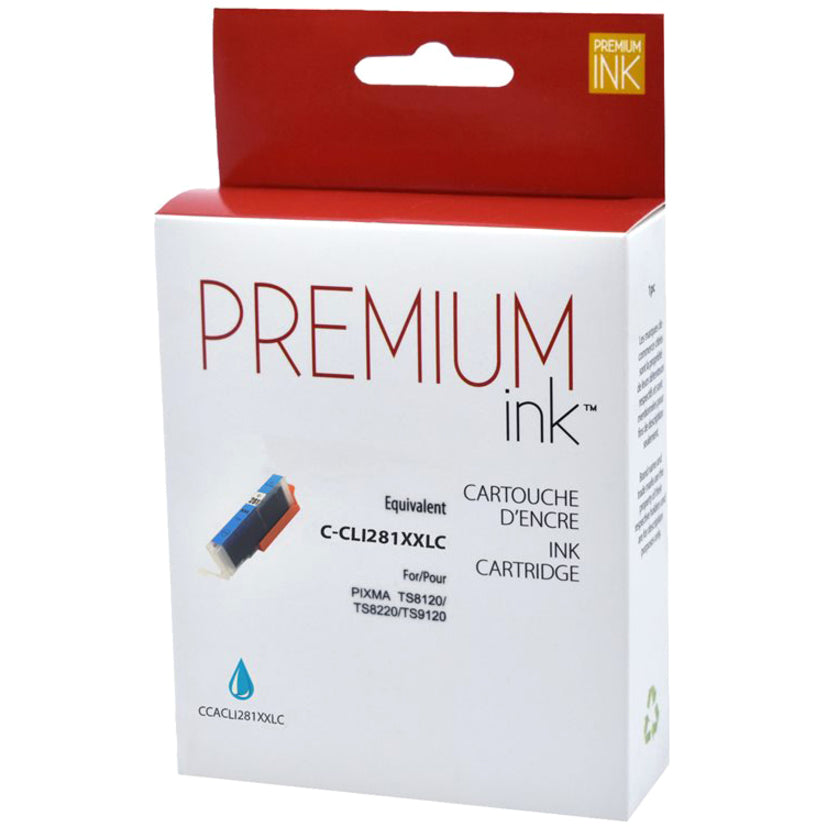 Premium Ink Ink Cartridge - Alternative for Canon CLI-281XXLC - Cyan - 830 Pages - 1 Pack