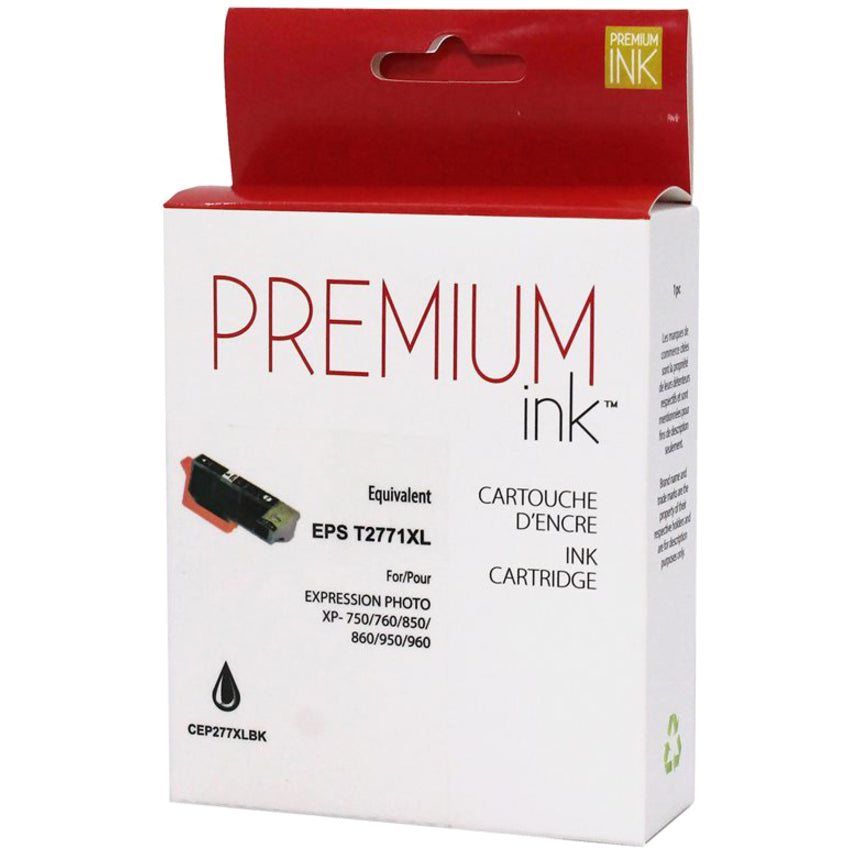 Premium Ink Ink Cartridge - Alternative for Epson T277XL120 - Black - 500 Pages - 1 Pack