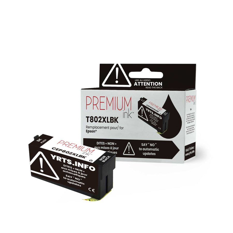 Premium Ink Ink Cartridge - Alternative for Epson T802XL120 - Black - 2600 Pages - 1 Pack