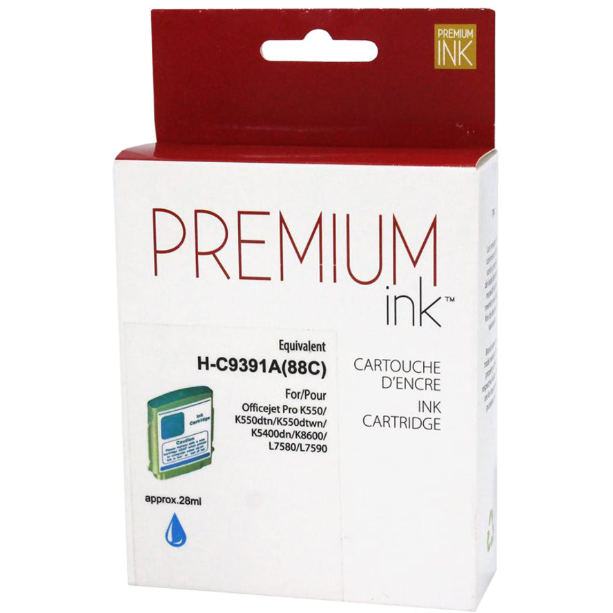 Premium Ink Ink Cartridge - Alternative for Hewlett Packard C9391AN / 88XL - Cyan - 1700 Pages - 1 Pack