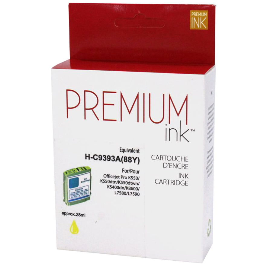 Premium Ink Ink Cartridge - Alternative for Hewlett Packard C9393AN / 88XL - Yellow - 1700 Pages - 1 Pack