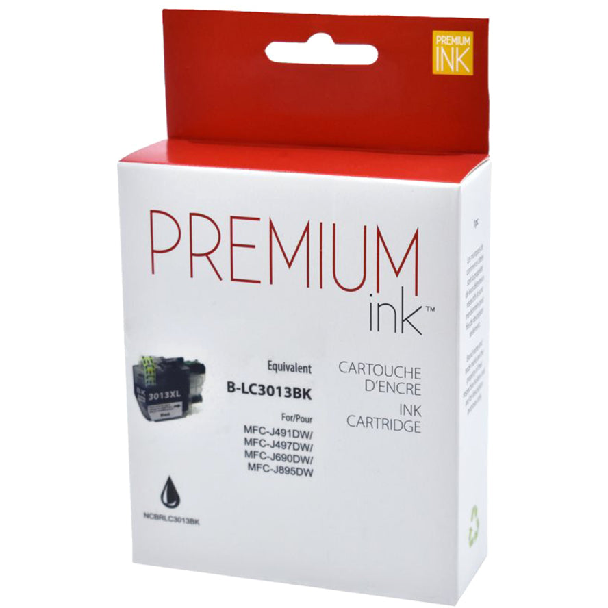 Premium Ink Ink Cartridge - Alternative for Brother LC3013BK - Pigment Black - 400 Pages - 1 Pack