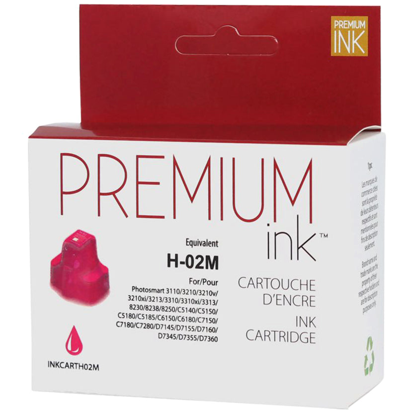 Premium Ink Ink Cartridge - Alternative for Hewlett Packard C8772WN / 02 - Magenta - 350 Pages - 1 Pack