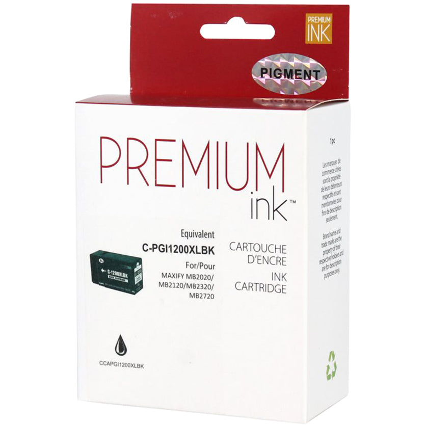 Premium Ink Ink Cartridge - Alternative for Canon PGI1200XLBK - Black - 1200 Pages - 1 Pack