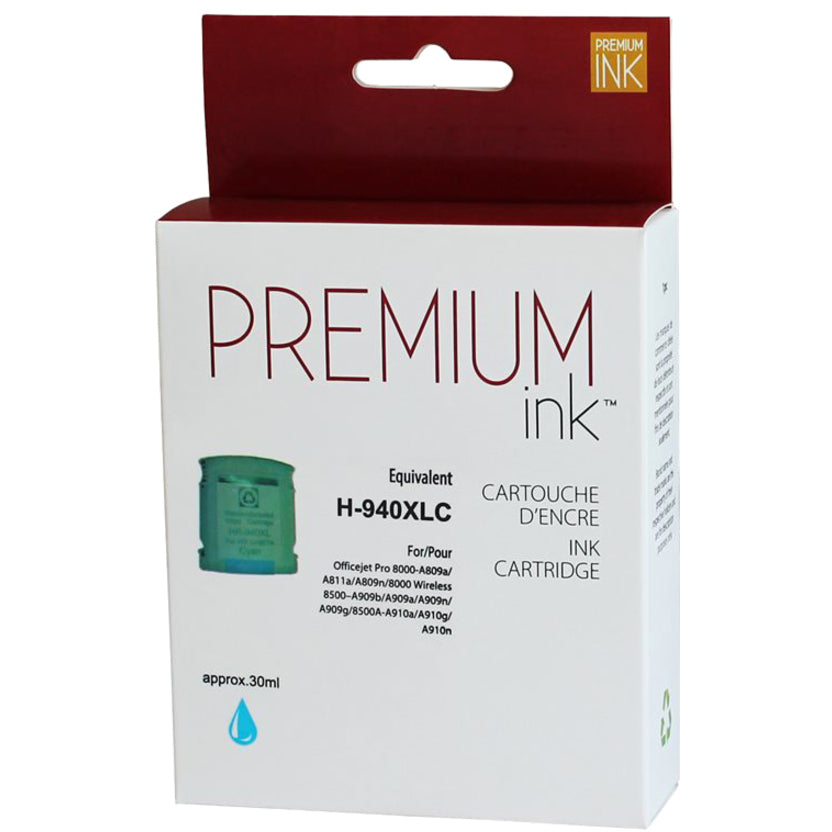 Premium Ink Ink Cartridge - Remanufactured for Hewlett Packard C4907A / 940XL - Cyan - 1400 Pages - 1 Pack