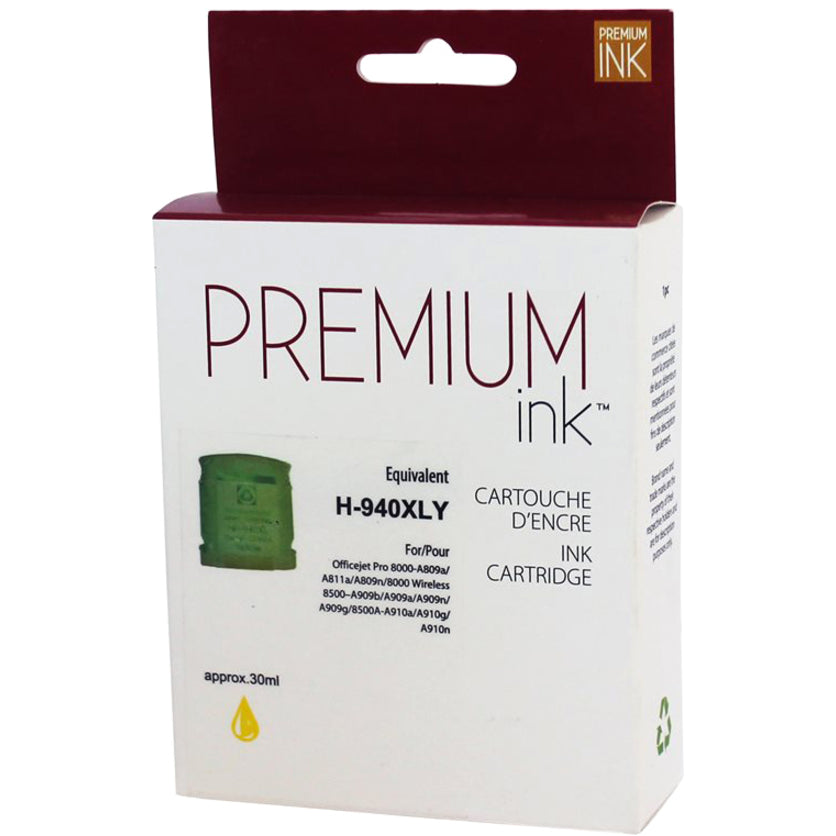 Premium Ink Ink Cartridge - Remanufactured for Hewlett Packard C4909A / 940XL - Yellow - 1400 Pages - 1 Pack