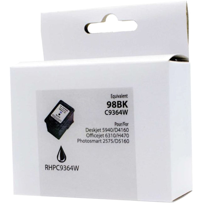 Neutral Box Ink Cartridge - Remanufactured for Hewlett Packard C9364WN / NO.98 - Black - 440 Pages - 1 Pack