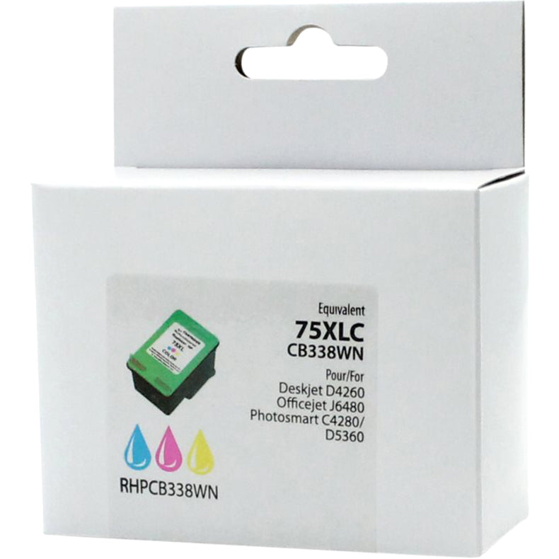 Neutral Box Ink Cartridge - Remanufactured for Hewlett Packard CB338WN / 75XL - Color - 520 Pages - 1 Pack