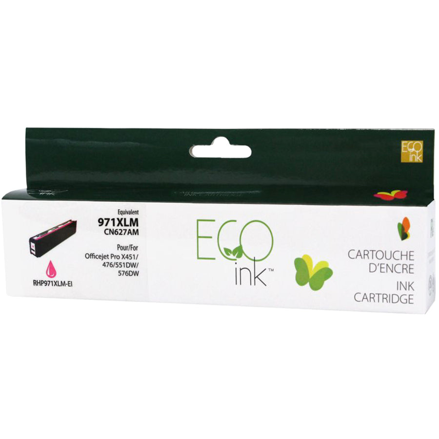 Eco Ink Ink Cartridge - Remanufactured for Hewlett Packard 971XL / CN627AM - Magenta - 6600 Pages - 1 Pack