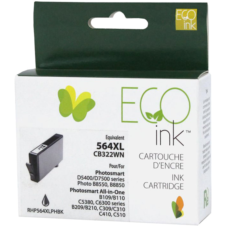 Eco Ink Ink Cartridge - Remanufactured for Hewlett Packard CB322WC / 564XL - Photo Black - 300 Pages - 1 Pack