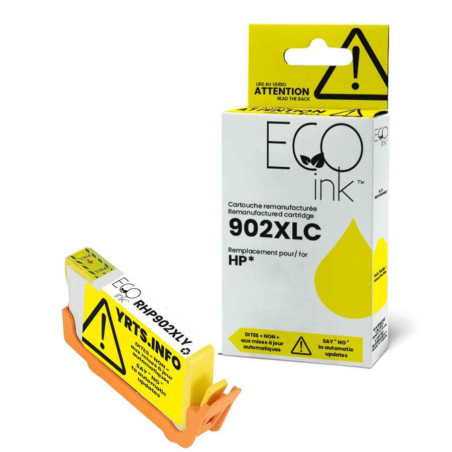 Eco Ink Ink Cartridge - Remanufactured for Hewlett Packard T6M10AN / 902XL - Yellow - 825 Pages - 1 Pack