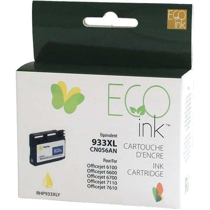 Eco Ink Ink Cartridge - Remanufactured for Hewlett Packard CN056AN / 933XL - Yellow - 825 Pages - 1 Pack